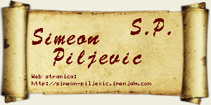 Simeon Piljević vizit kartica